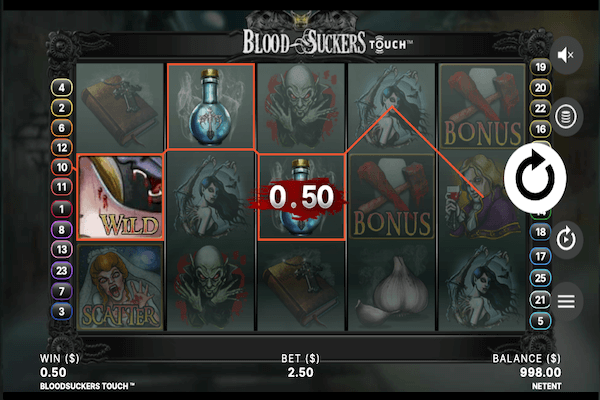Blood Suckers slot game wild symbol