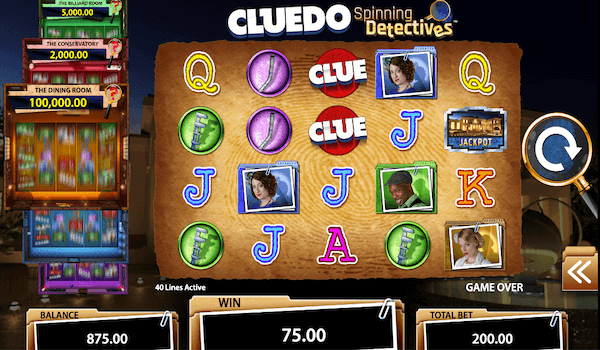 CLUEDO Spinning Detectives game