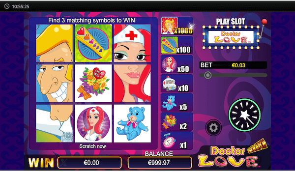 Scratch Dr Love slot game