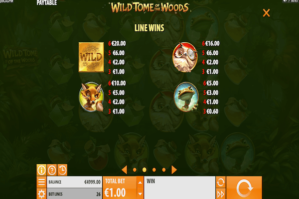 Wild Tome of the Woods line wins