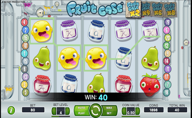 fruit case game interface
