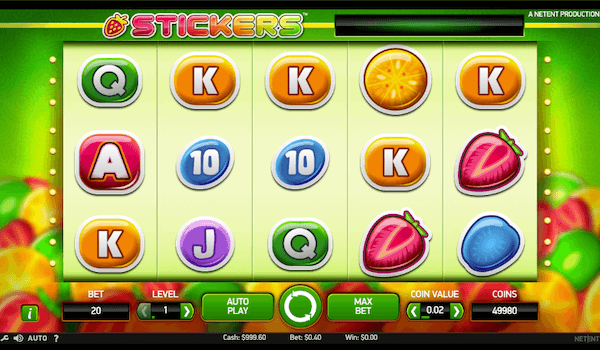 stickers pokie game reels