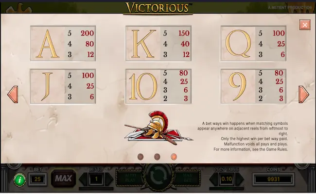 victorious game symbols