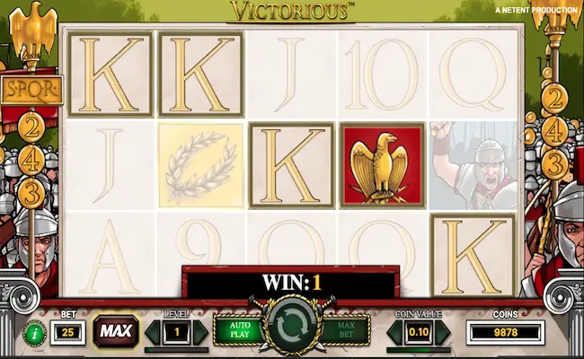 victorious slot game win